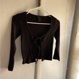 🖤 Forever21 Tie-Front Ballet Top